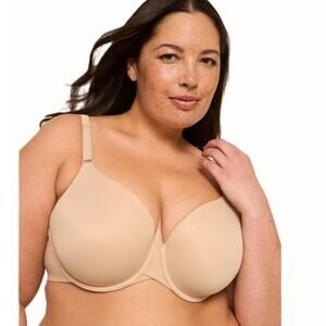 Cacique Totally Smooth Full Coverage Underwire Bra Nude Lightly Lined (38 DD)